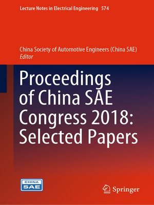 cover image of Proceedings of China SAE Congress 2018